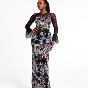 Delphine Dress - Black & White