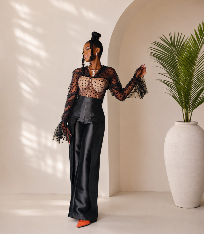 Mia Corset Blouse – Black