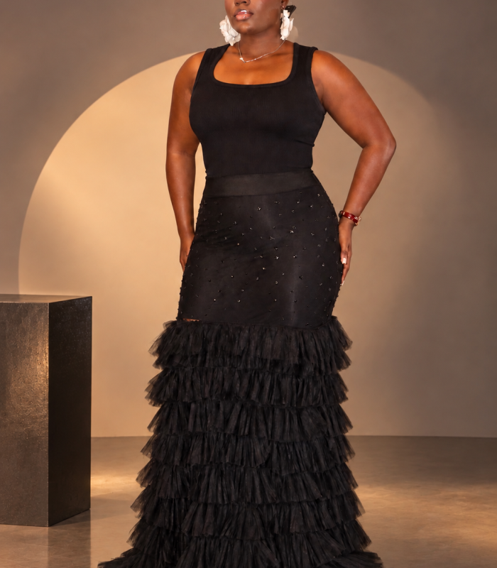 Mia Mia Skirt – Black Mesh