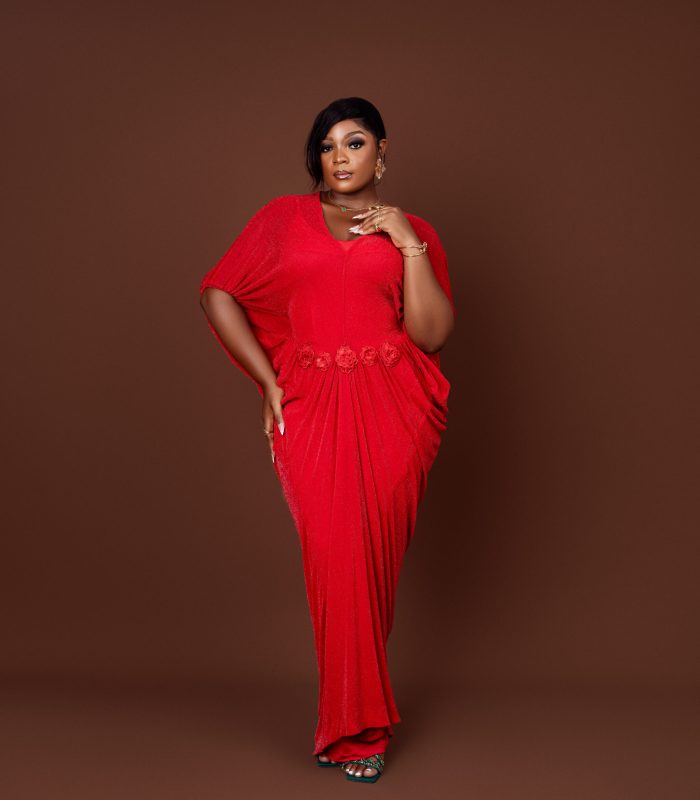 Tabia Drapey Dress – Red
